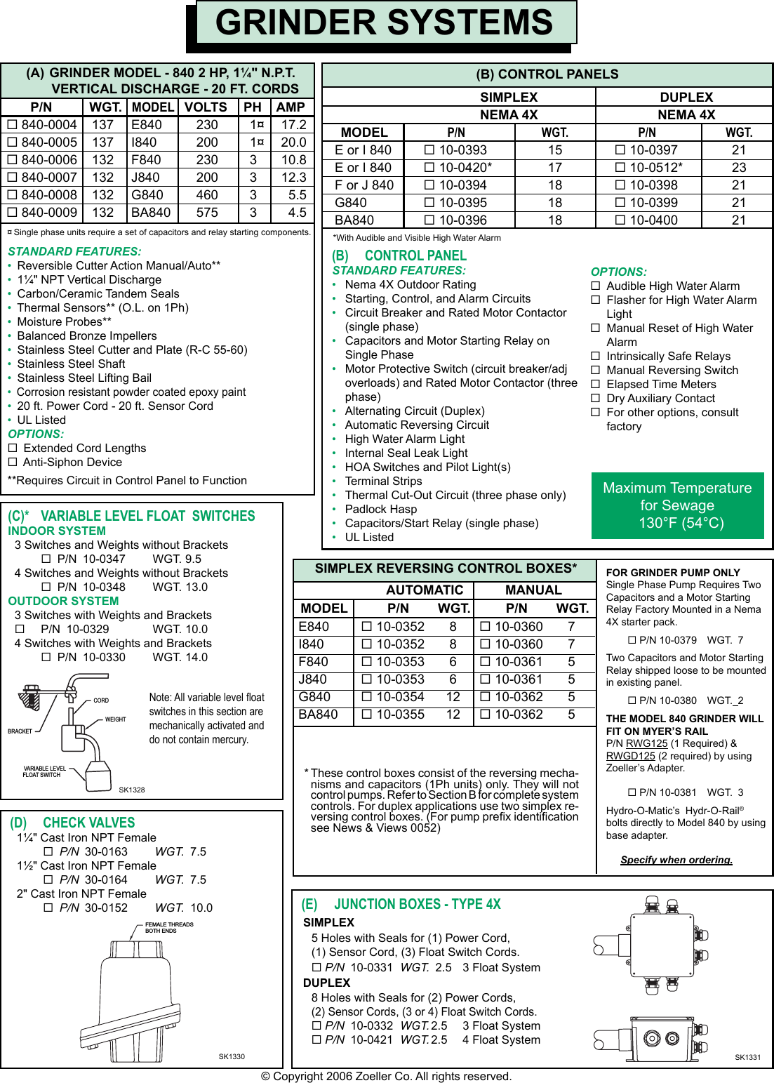 Page 2 of 4 - 1993 1 Zoeller 10-0512 Brochure Fm1232-840 Catalog Sheet User Manual