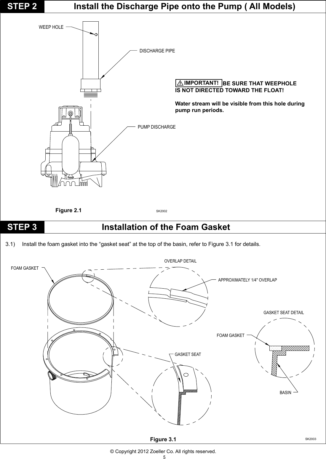 Page 5 of 8 - 2025 2 Zoeller Drain Pump Instructions User Manual