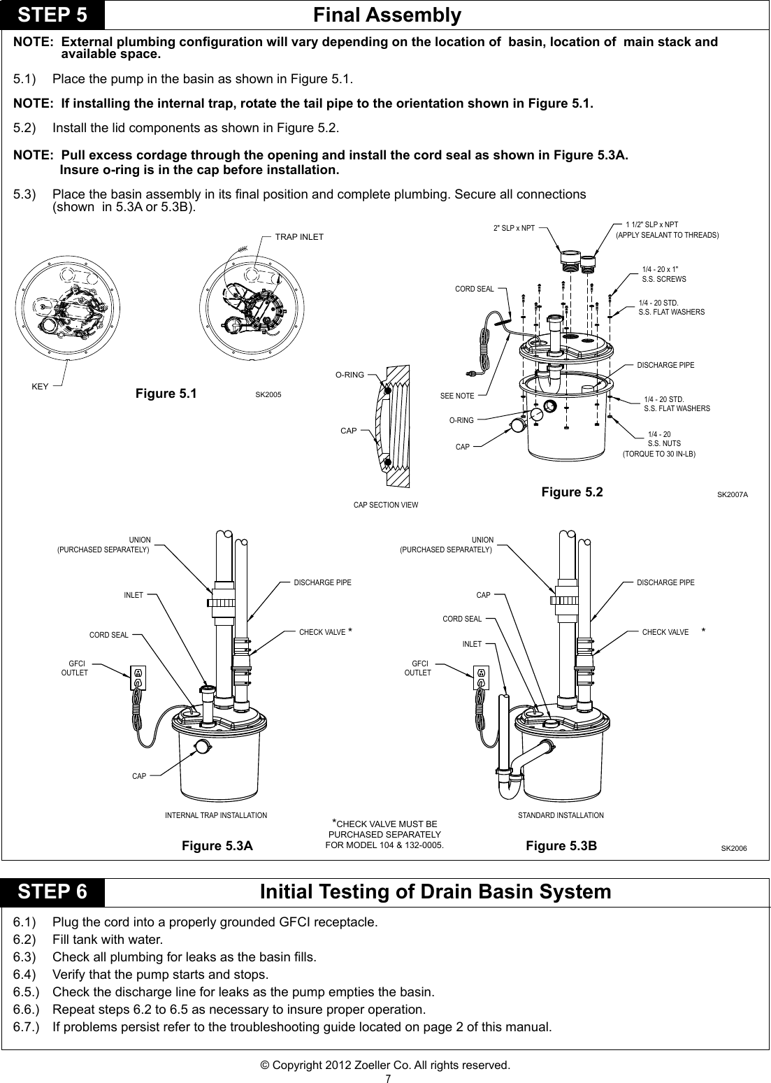 Page 7 of 8 - 2025 2 Zoeller Drain Pump Instructions User Manual