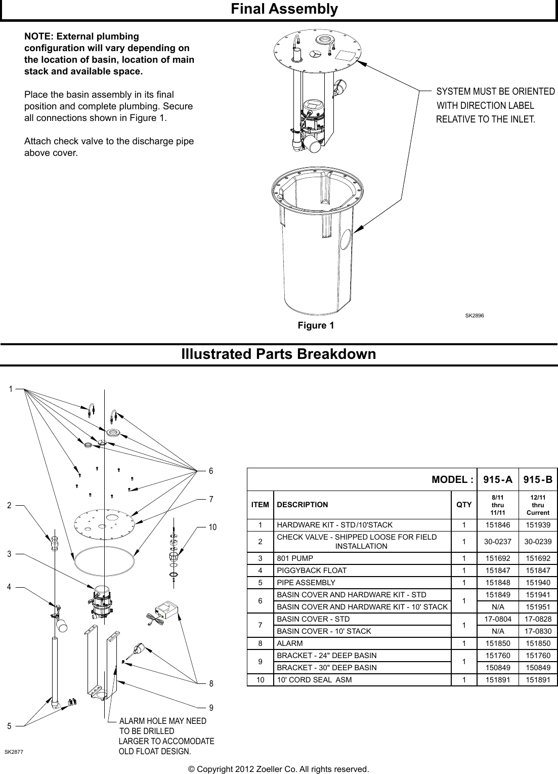 Page 4 of 4 - 211 2 Zoeller 915 Product Instructions User Manual