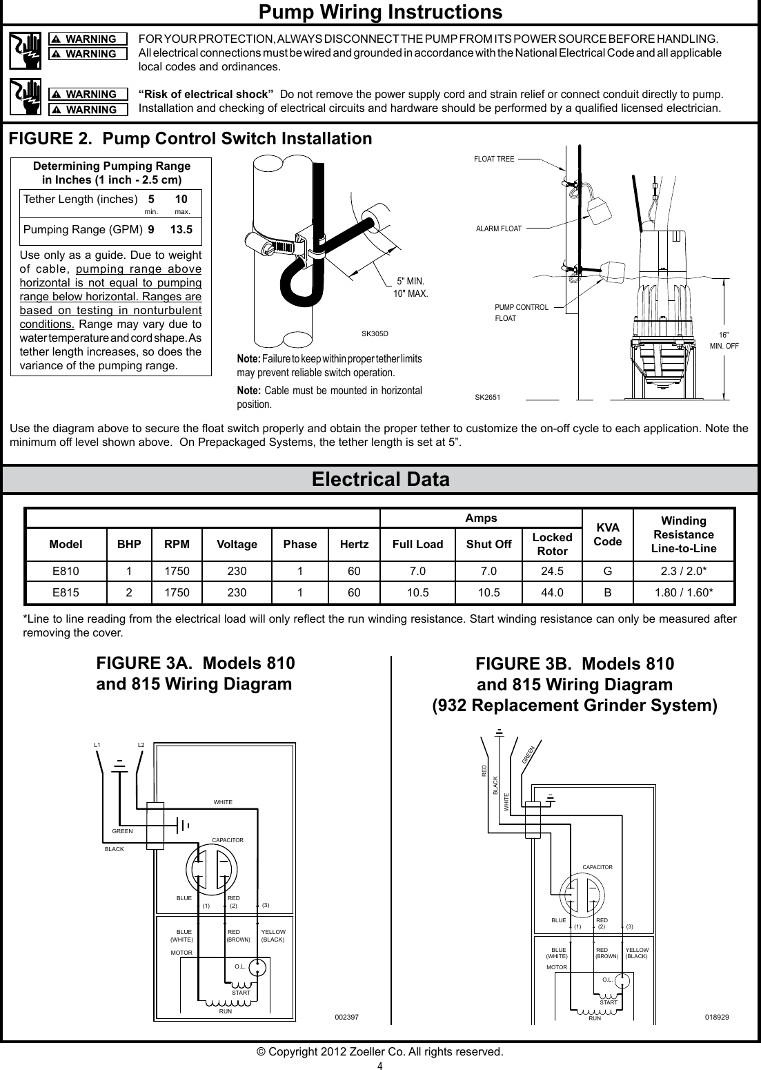 Page 4 of 8 - 235 2 Zoeller E810 Product Instructions User Manual