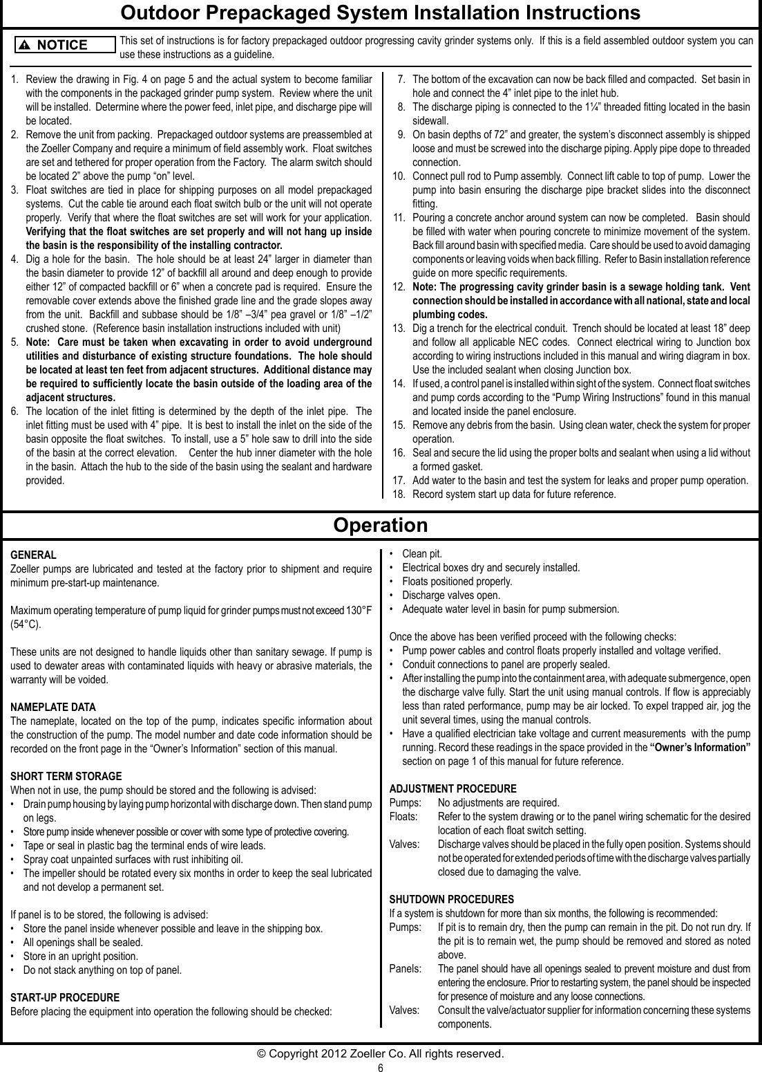 Page 6 of 8 - 235 2 Zoeller E810 Product Instructions User Manual