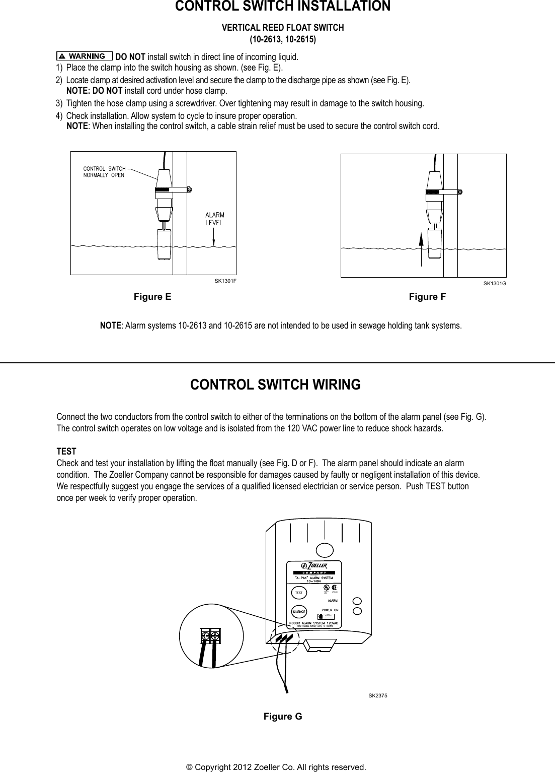 Page 2 of 4 - 257 2 Zoeller 10-0682 Product Instructions User Manual