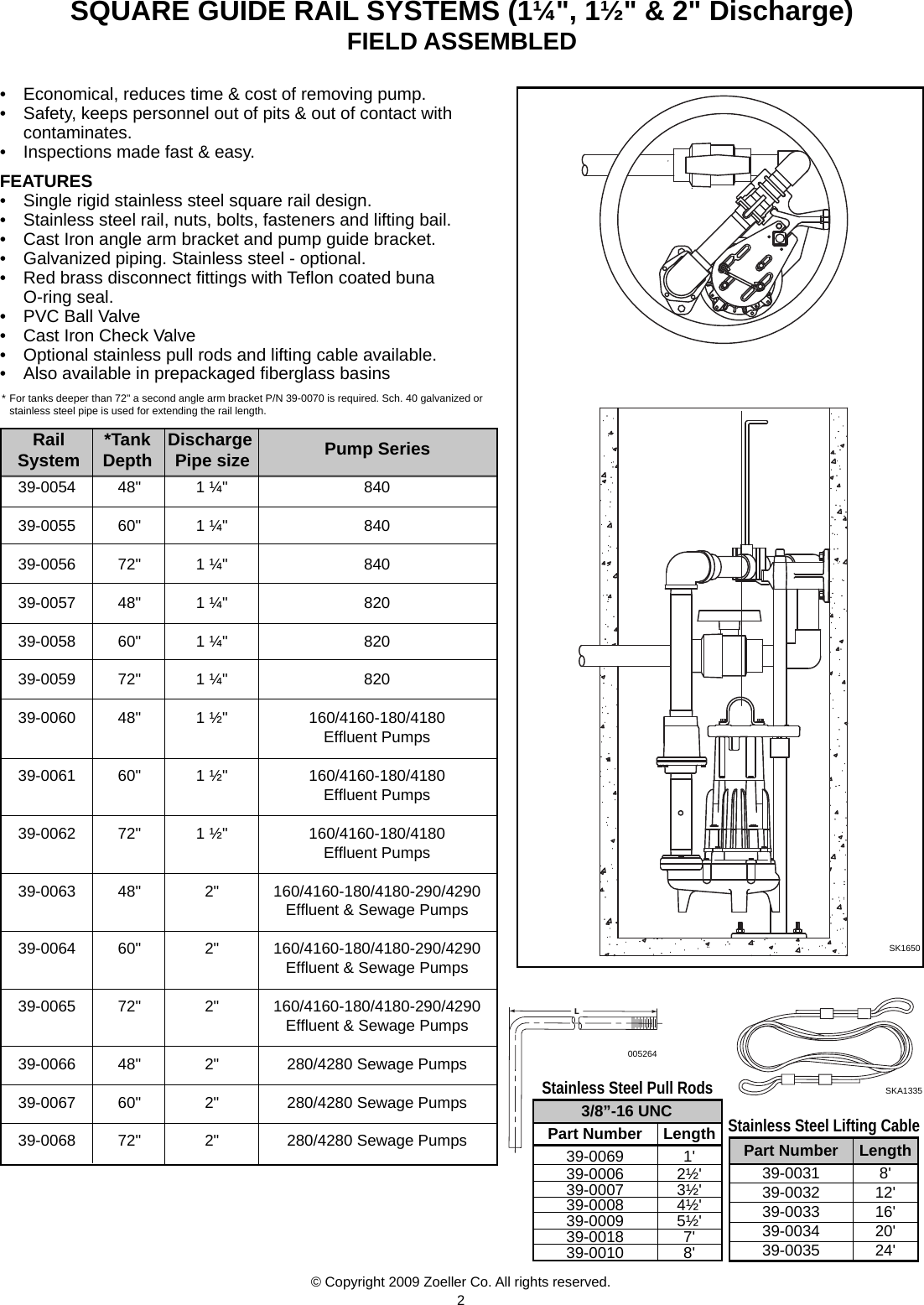 277 3 Zoeller 39 0016 Product Specs Fm0787 Disconnect And Rail System ...