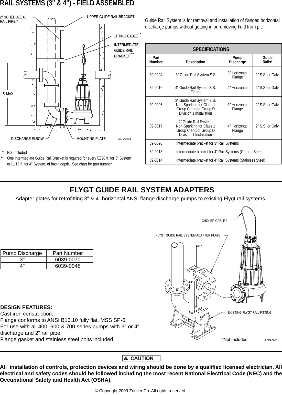 277 3 Zoeller 39 0016 Product Specs Fm0787 Disconnect And Rail System ...