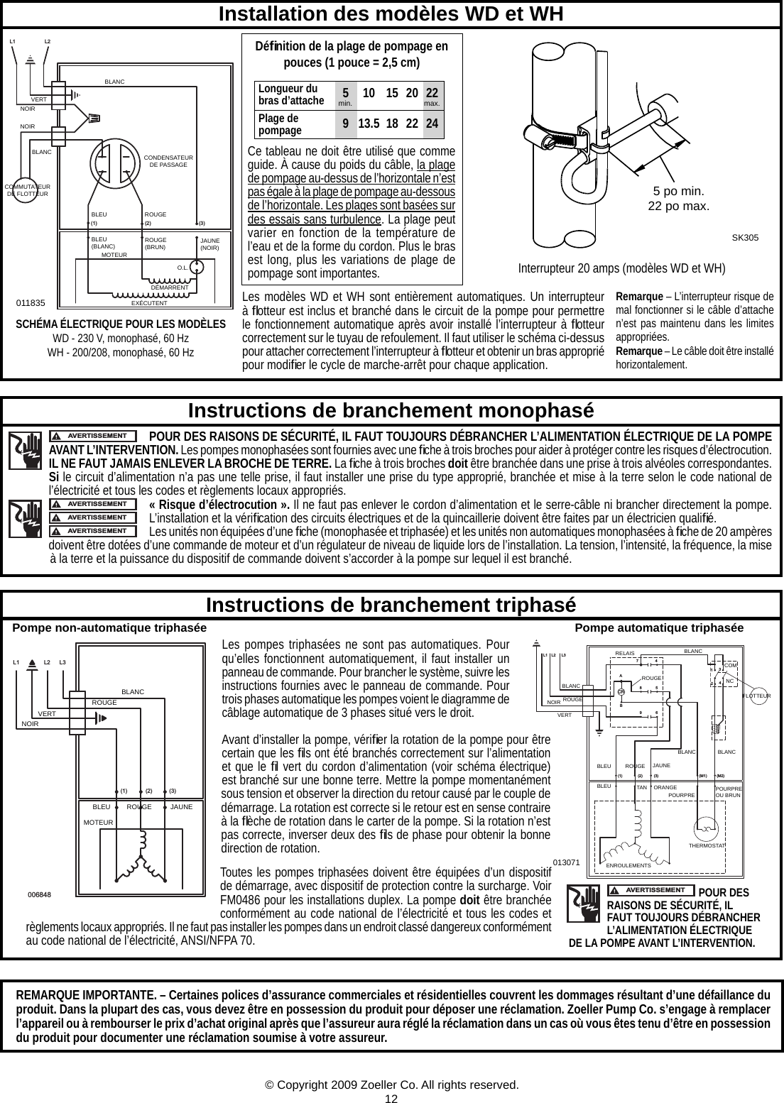 Page 12 of 12 - 3955 2 Zoeller 267-0057 Product Instructions Fm0447 User Manual