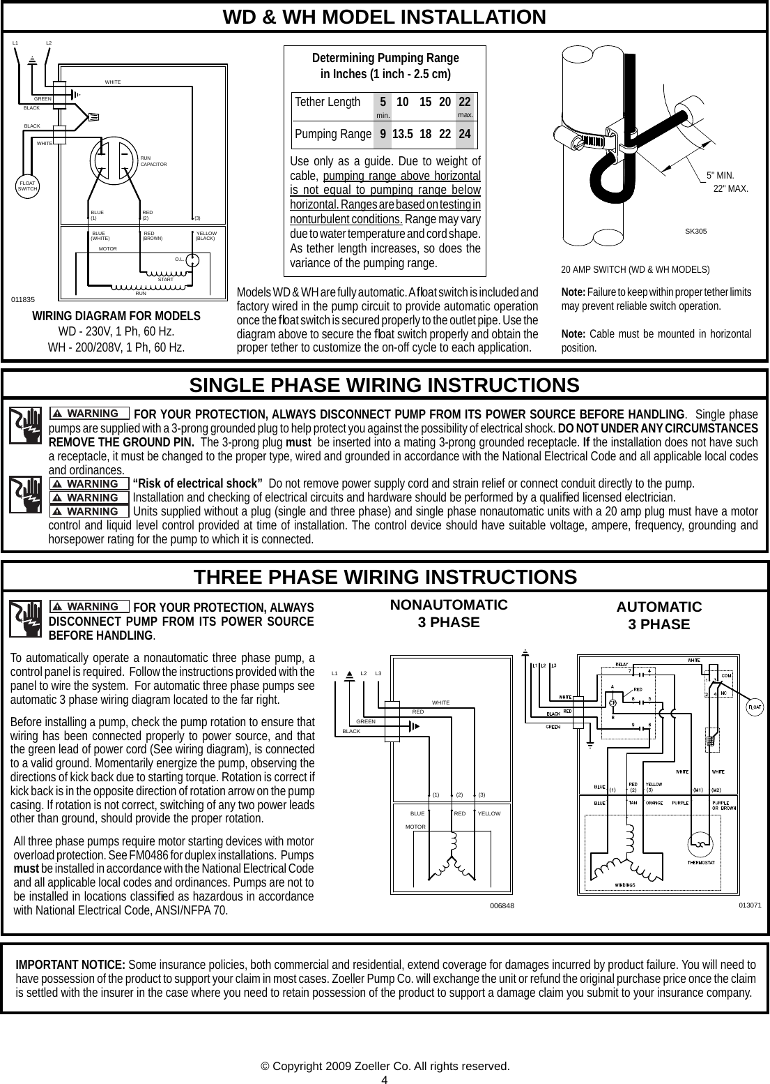 Page 4 of 12 - 3955 2 Zoeller 267-0057 Product Instructions Fm0447 User Manual