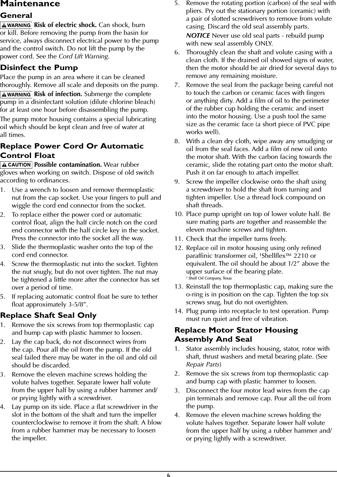 Page 6 of 12 - 409501 3 Myers Me40 Manual User