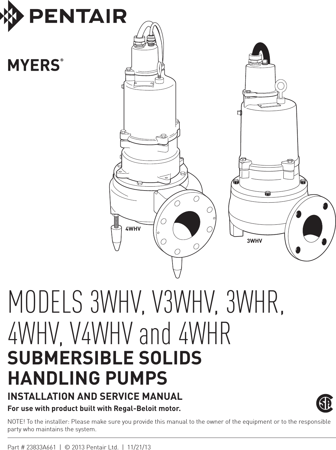 Page 1 of 12 - 411143 2 Meyers 3Whv Manual User