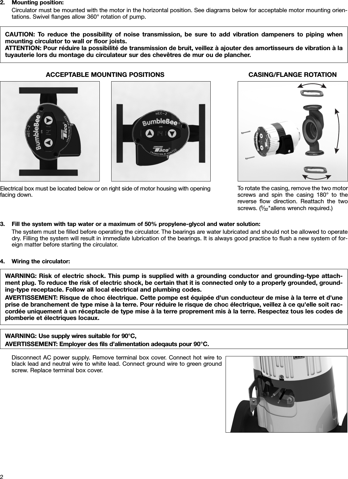Page 2 of 8 - 48297 2 Taco Hec-2 Instructions 102-075 User Manual
