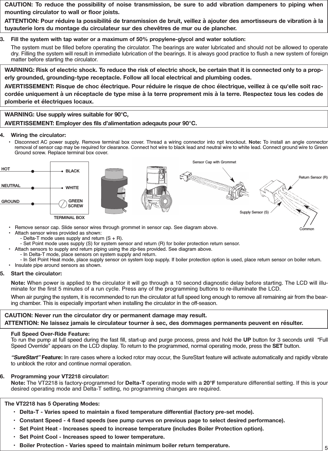 Page 5 of 8 - 48297 2 Taco Vt2218 Circulator Instructions 102-503 User Manual