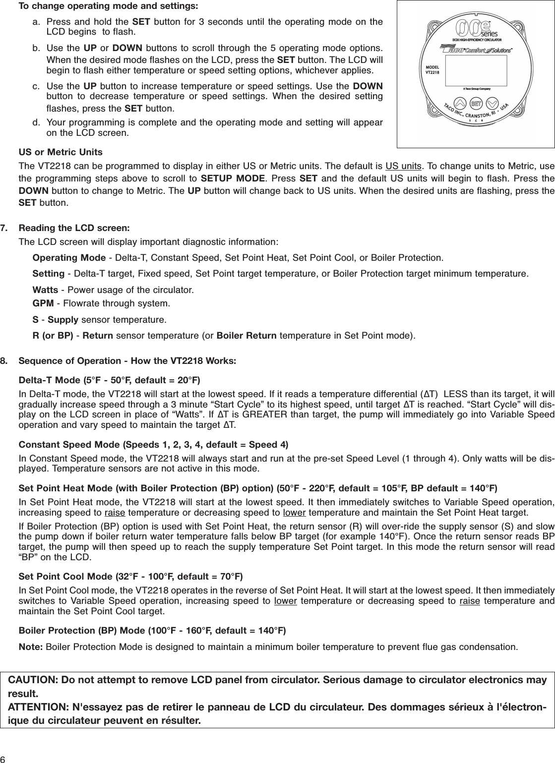 Page 6 of 8 - 48297 2 Taco Vt2218 Circulator Instructions 102-503 User Manual