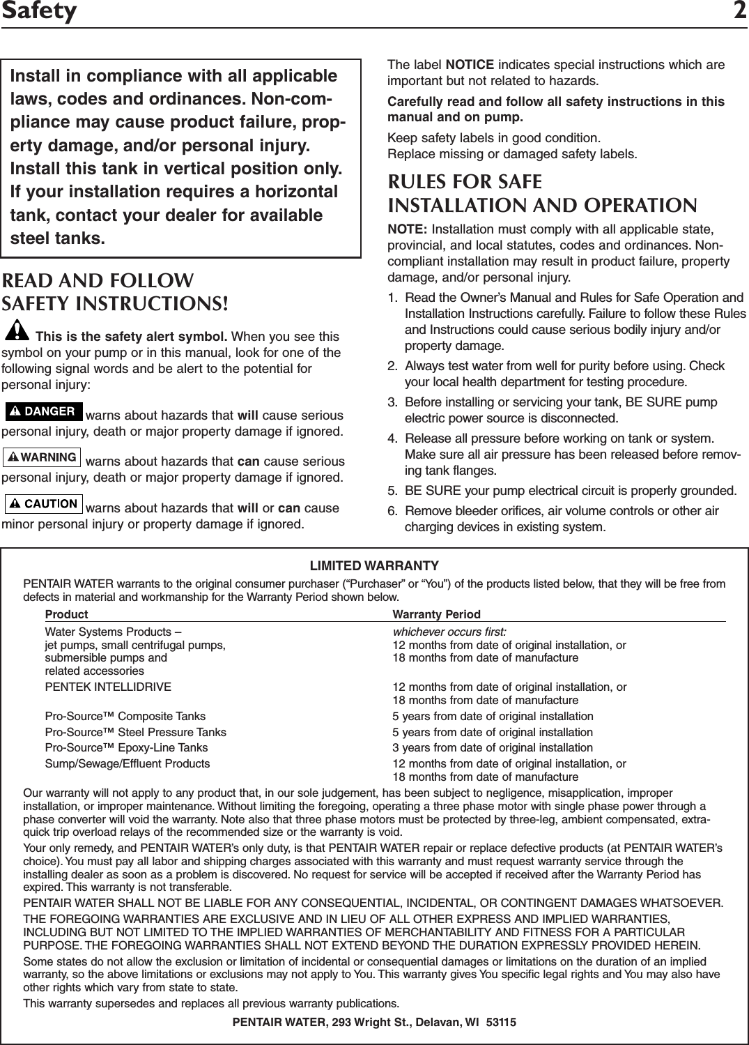 Page 2 of 8 - 49076 3 Berkeley Psc-14-4 Owners Manual User