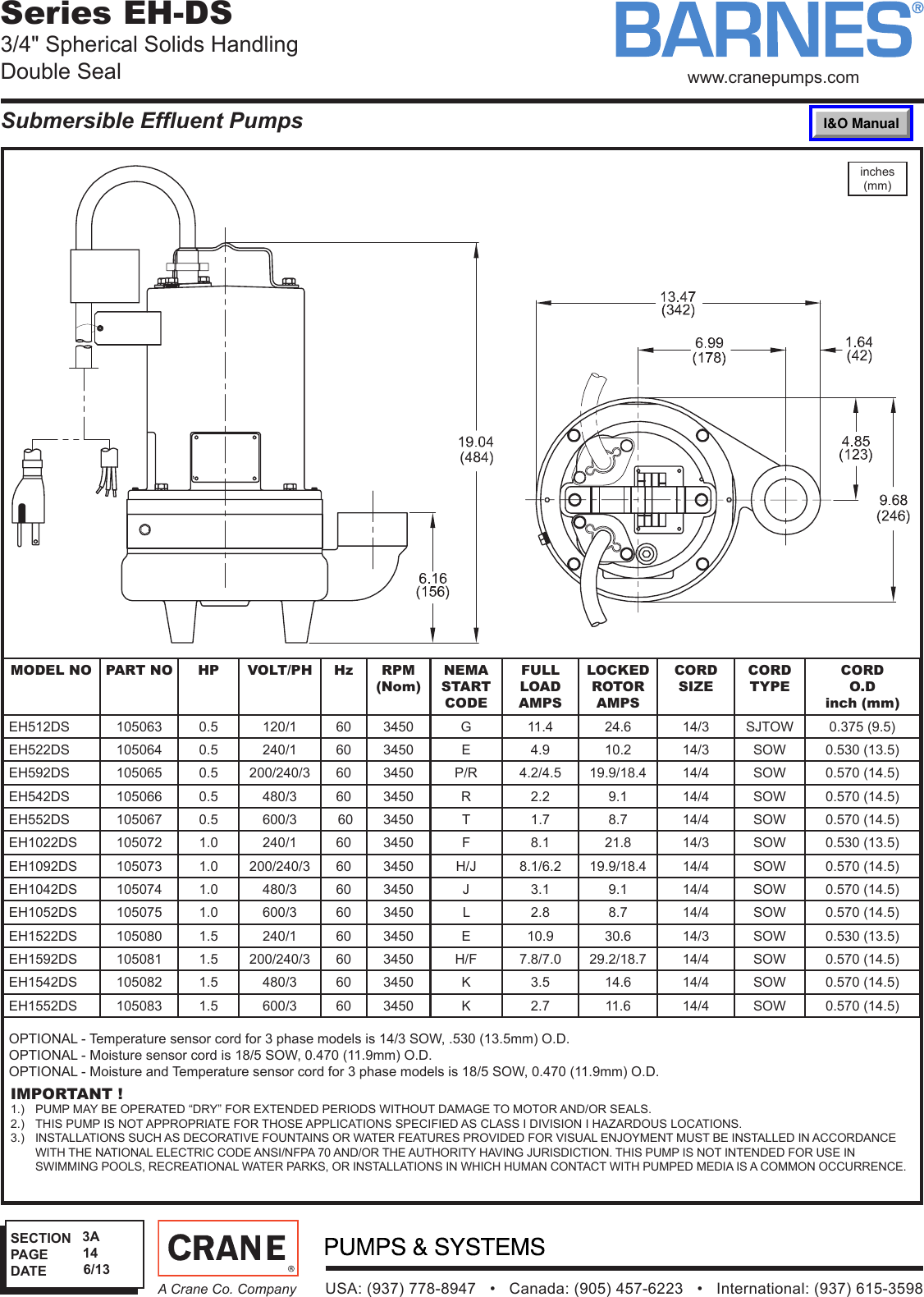 534487 1 Barnes Eh Ds Submittal Sec 3a User Manual