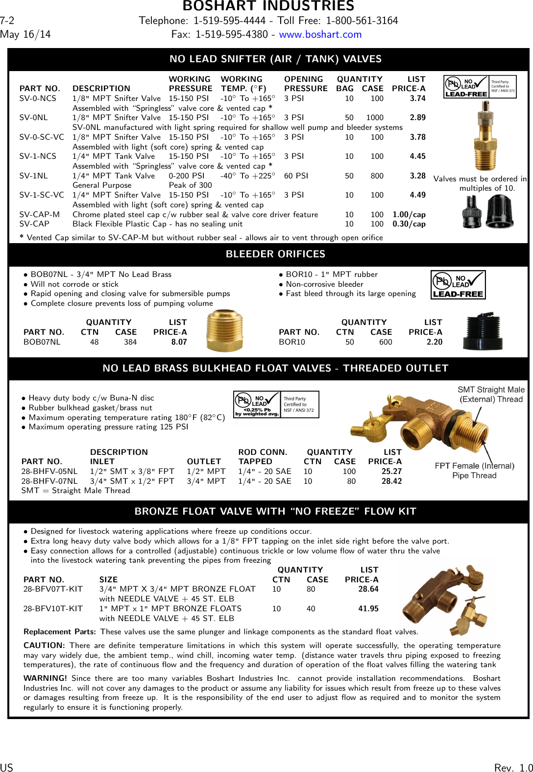 Page 4 of 12 - 534743 1 Boshart Valves And Controls Catalog User Manual
