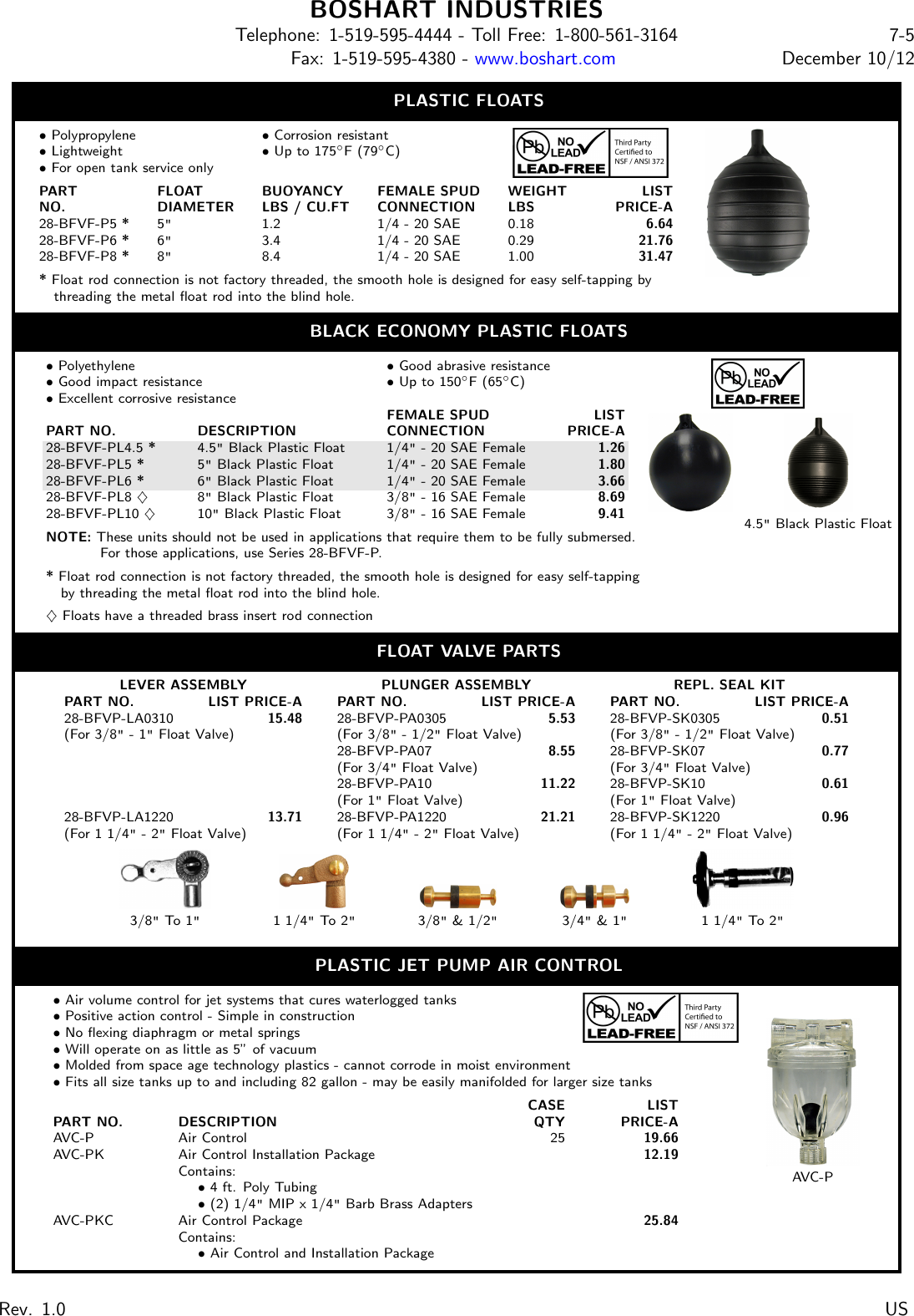 Page 7 of 12 - 534743 1 Boshart Valves And Controls Catalog User Manual