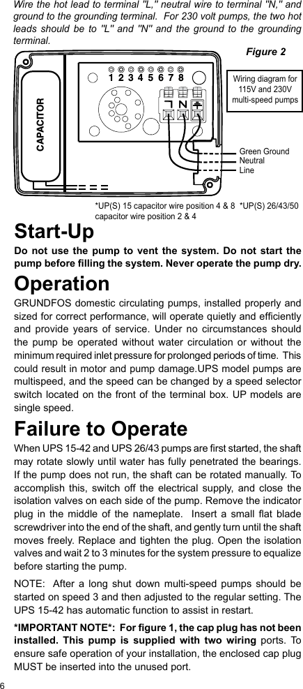 Grundfos Ups Instructions User Manual