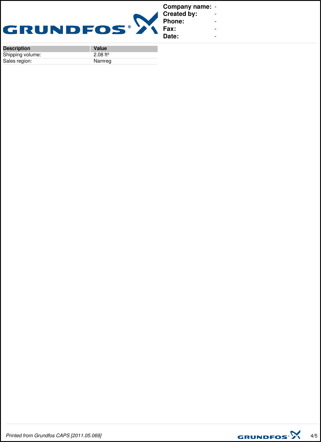 Page 4 of 5 - 535146 1 Grundfos Ups 32-160 Submittal Print/Preview User Manual