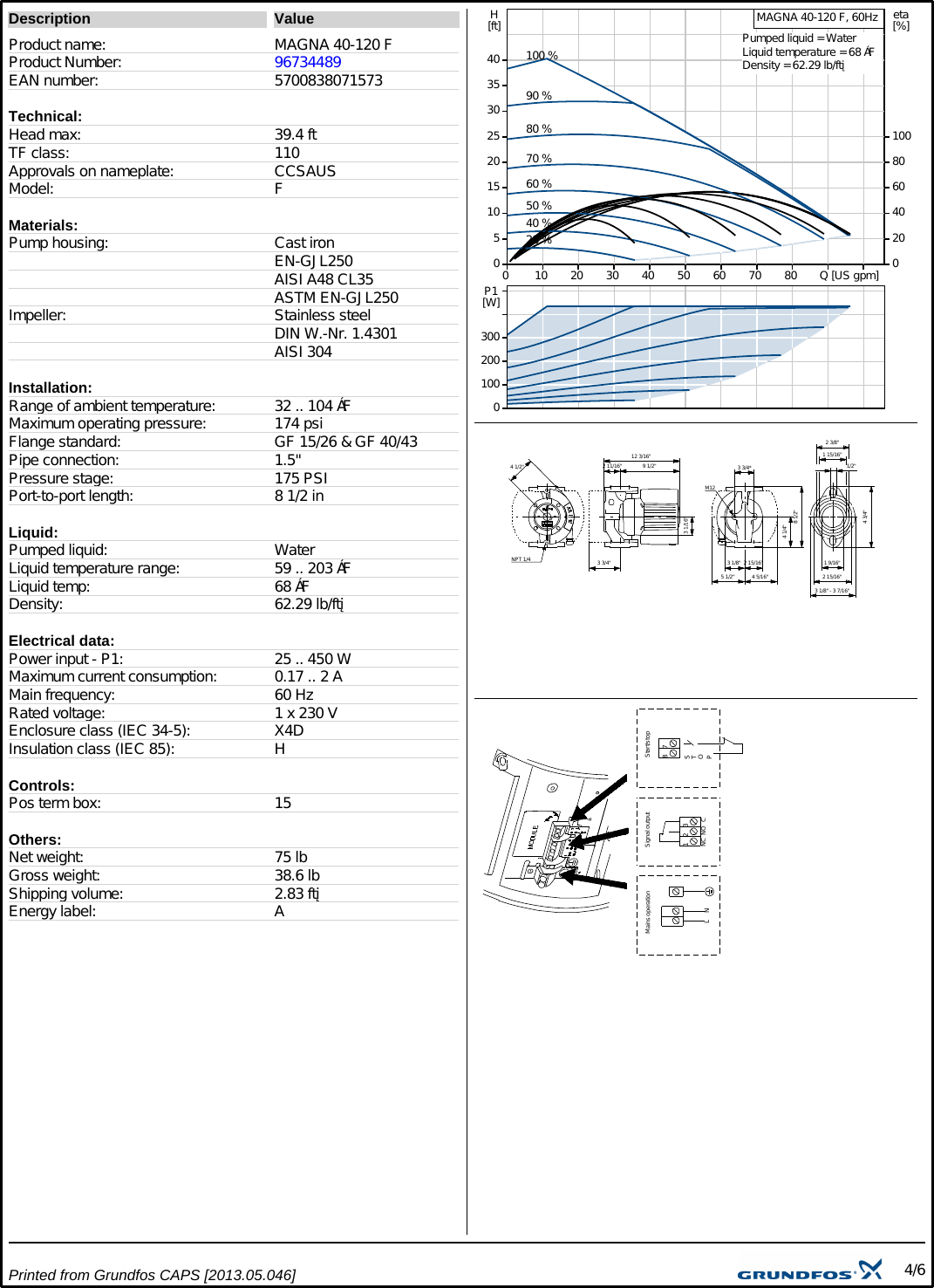Page 4 of 6 - 535221 1 Grundfos 40-120 Submittal CAPS  User Manual