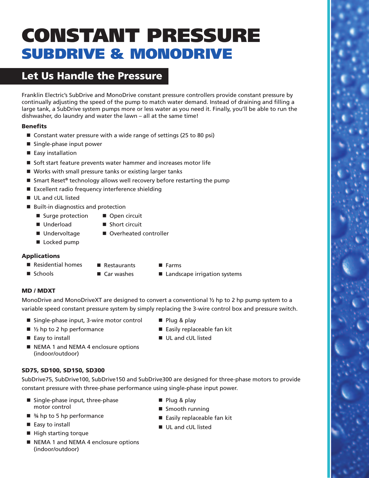 Page 2 of 8 - 535290 2 Franklin Quickpak Family User Manual Quick PAK