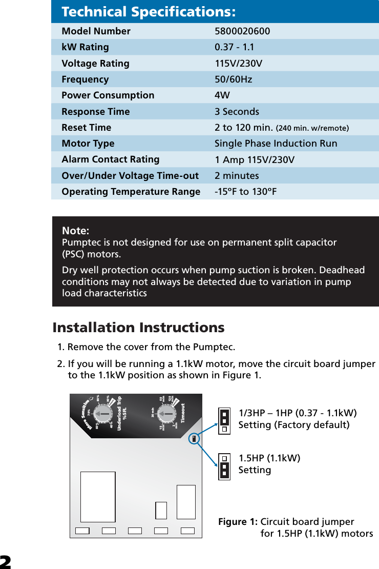 Page 2 of 8 - 535538 2 Franklin Pumptec Manual User