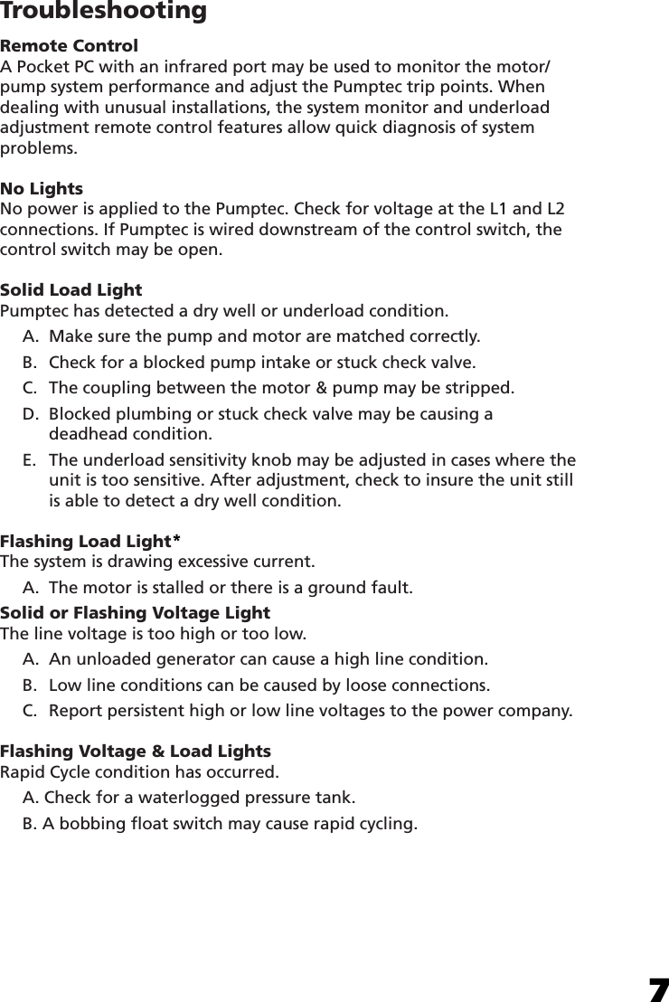 Page 7 of 8 - 535538 2 Franklin Pumptec Manual User