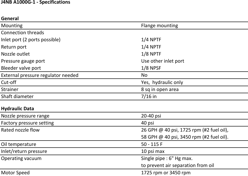 536569 1 Suntec Boost Pump Specifications User Manual