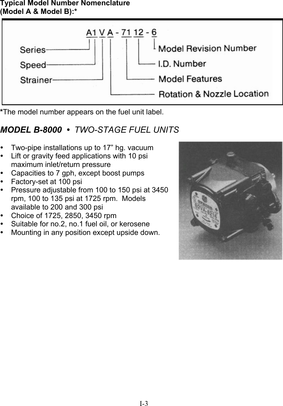 536585 1 Suntec Single Stage Oil Pump Specifications Word Pro