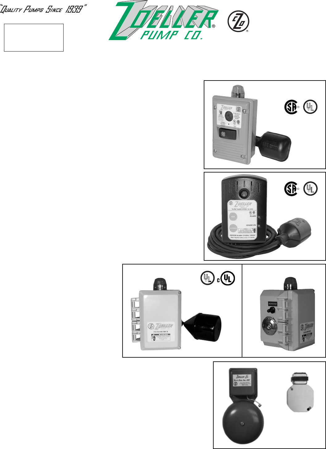 536688 2 Zoeller A Pak Alarm System Specifications Fm0732 Systems