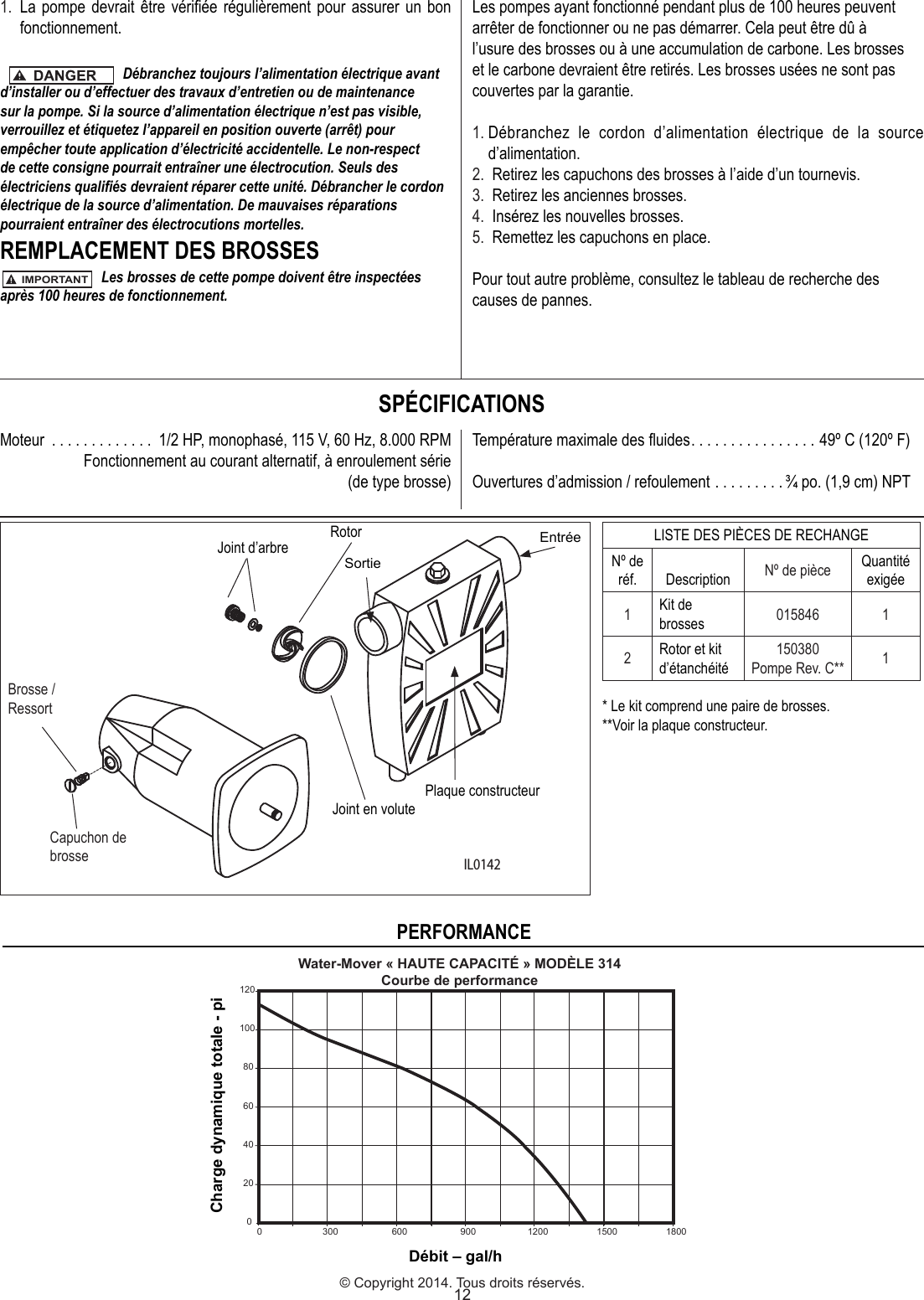 Page 12 of 12 - 536700 1 Zoeller Utility Pump  314 Install Instructions User Manual