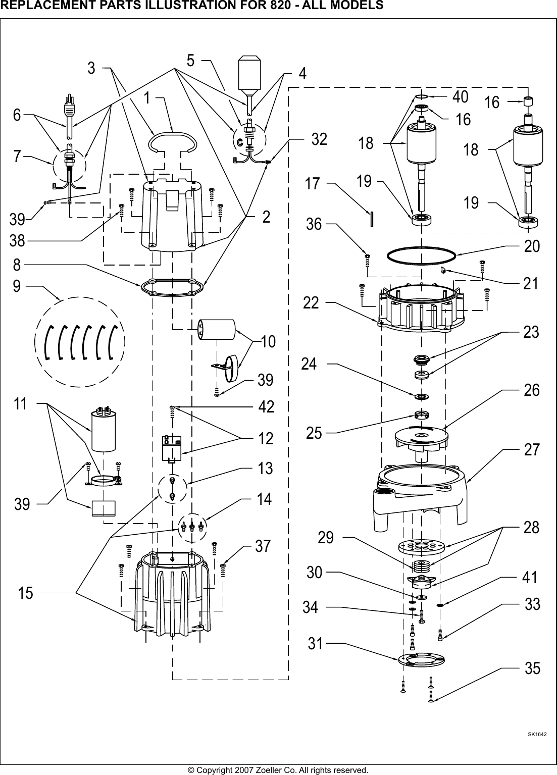 Page 4 of 4 - 536722 2 Zoeller E820, I820, Wd820, Wh820 Repair Parts Fm1531-820 List User Manual