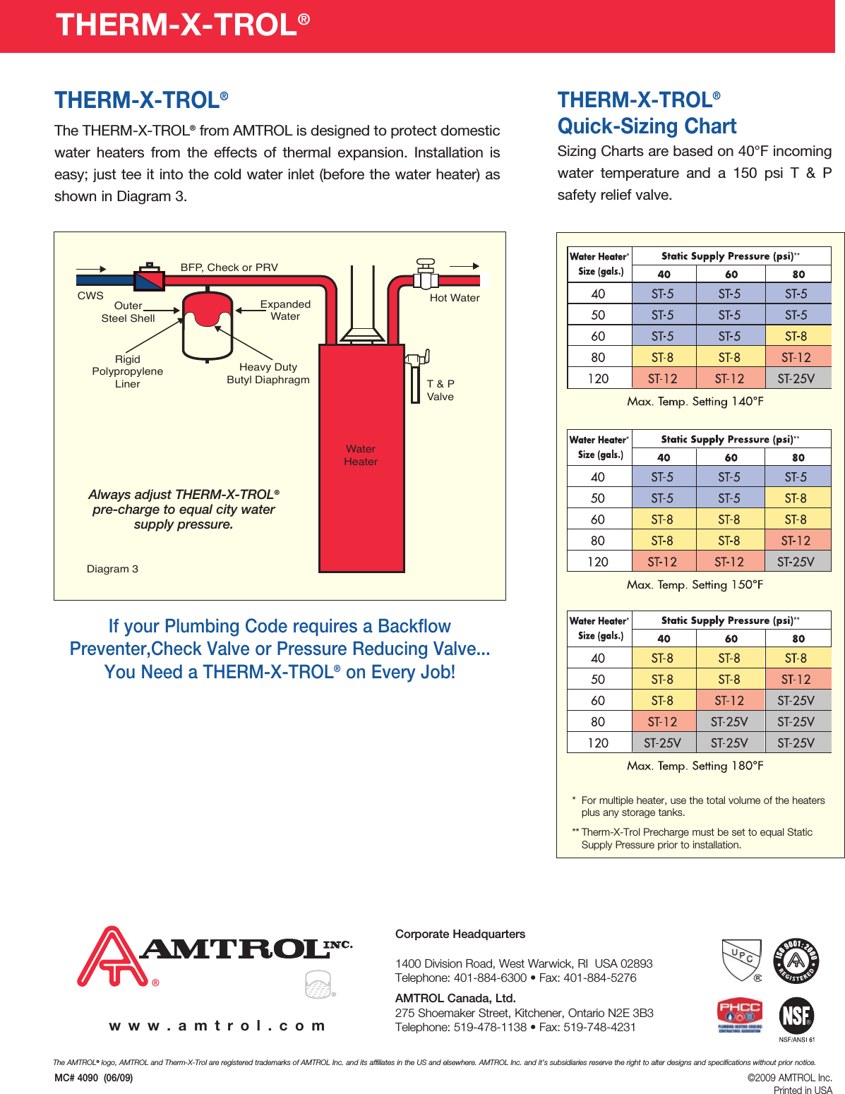 Page 8 of 8 - 536906 1 Amtrol St-5 Therm-X-Trol Brochure User Manual