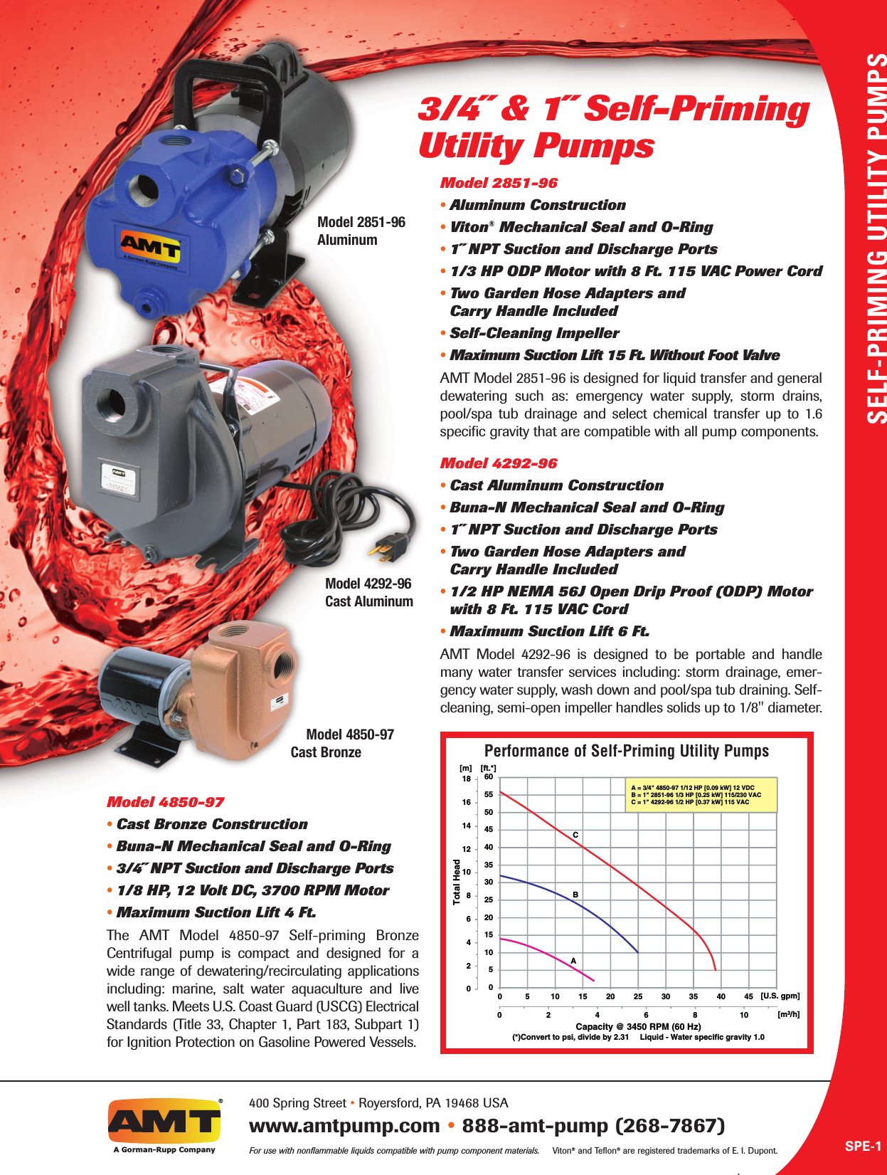 Page 1 of 2 - 537161 1 Amt Self-Priming Utility Pump Brochure  User Manual