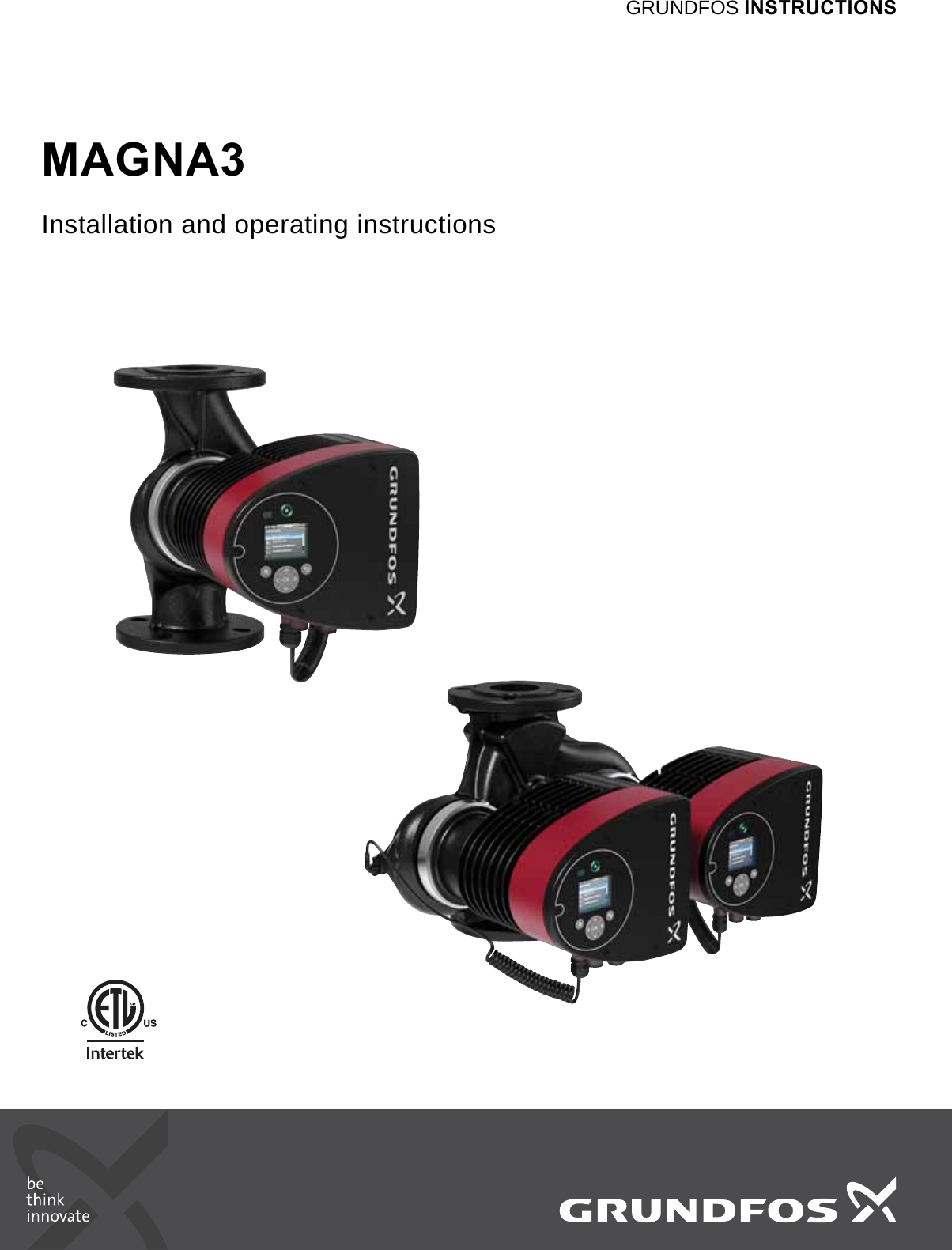 537324 3 Grundfos Magna3 Installation And Instructions User Manual
