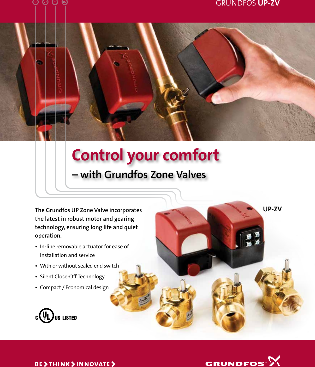 Page 1 of 2 - 537355 1 Grundfos Zone Valves Brochure User Manual