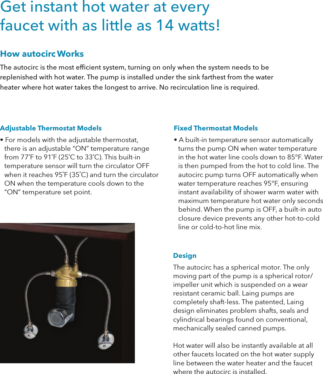 Page 2 of 4 - 537365 1 Laing Autocirc Instant Hot Water Pump Brochure User Manual