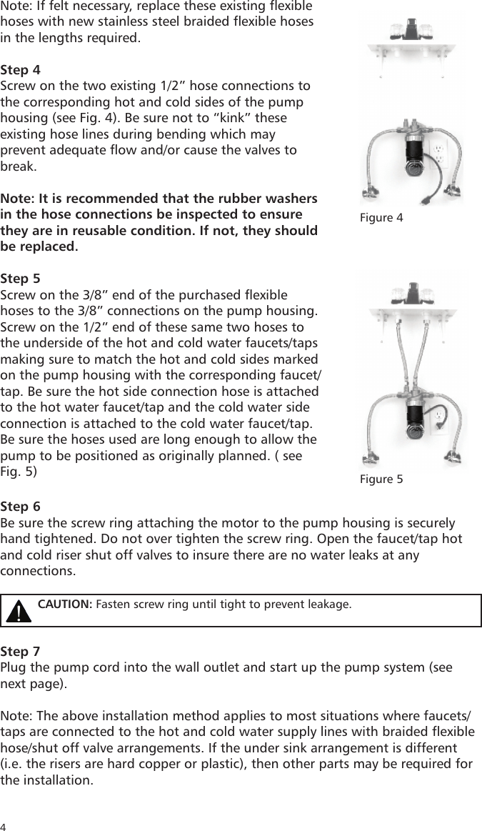 Page 4 of 8 - 537365 2 Laing Autocirc Instant Hot Water Pump Installation Manual User