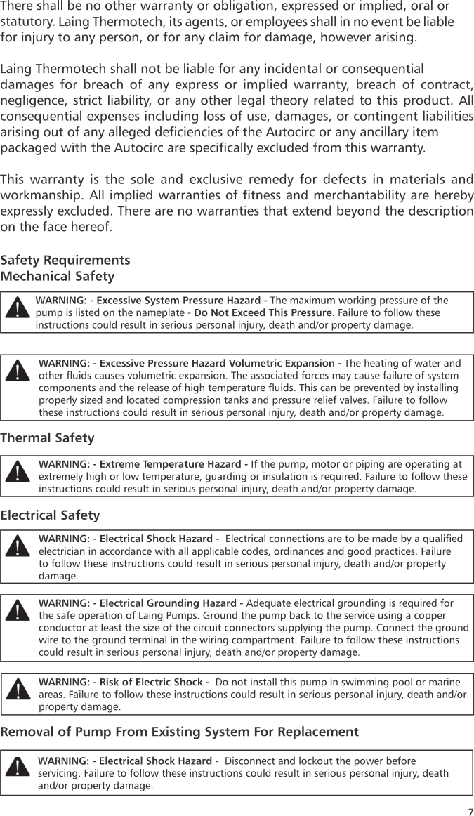 Page 7 of 8 - 537365 2 Laing Autocirc Instant Hot Water Pump Installation Manual User