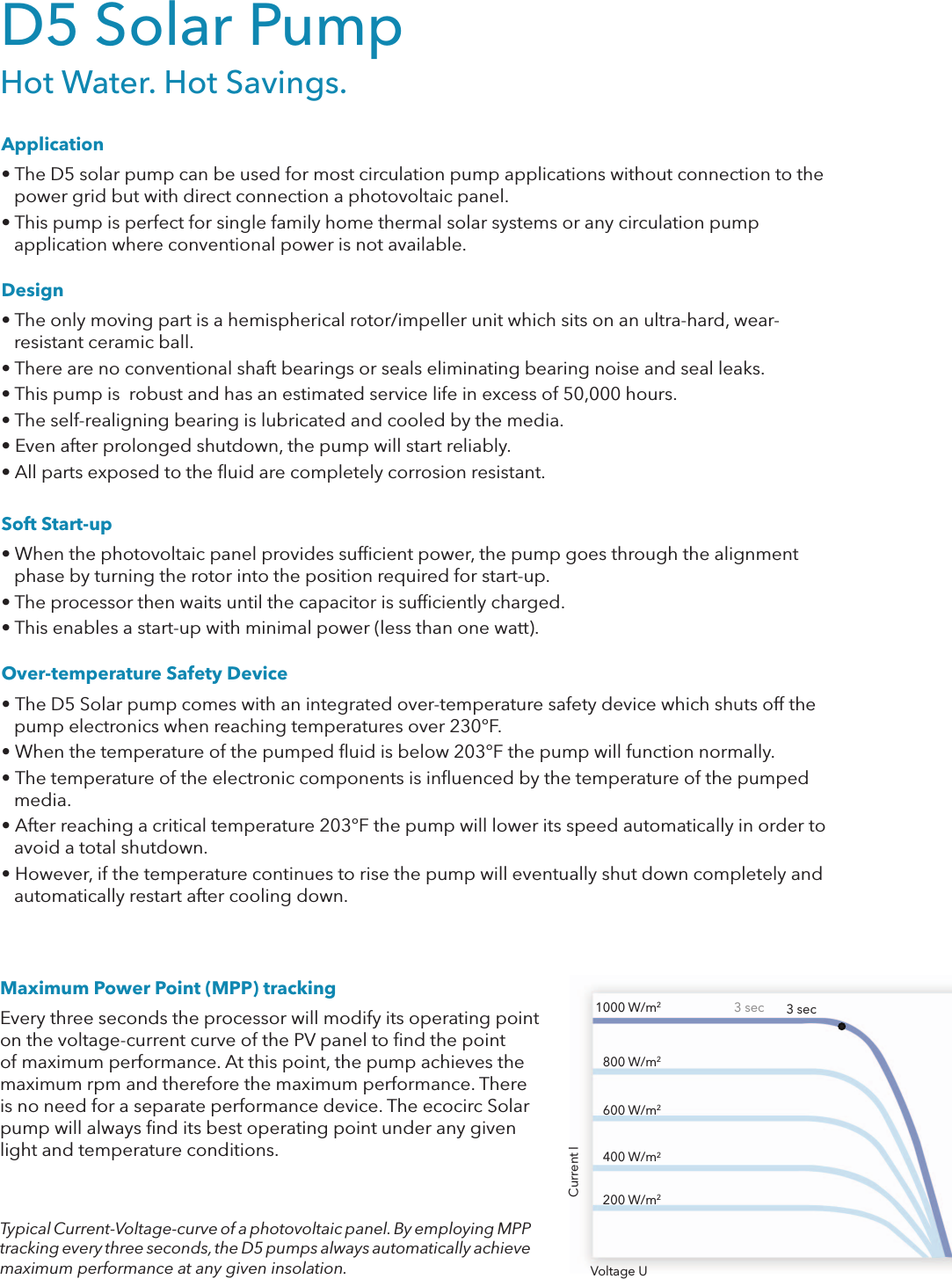 Page 2 of 4 - 537379 1 Laing D5 Series Solar Pump Brochure User Manual