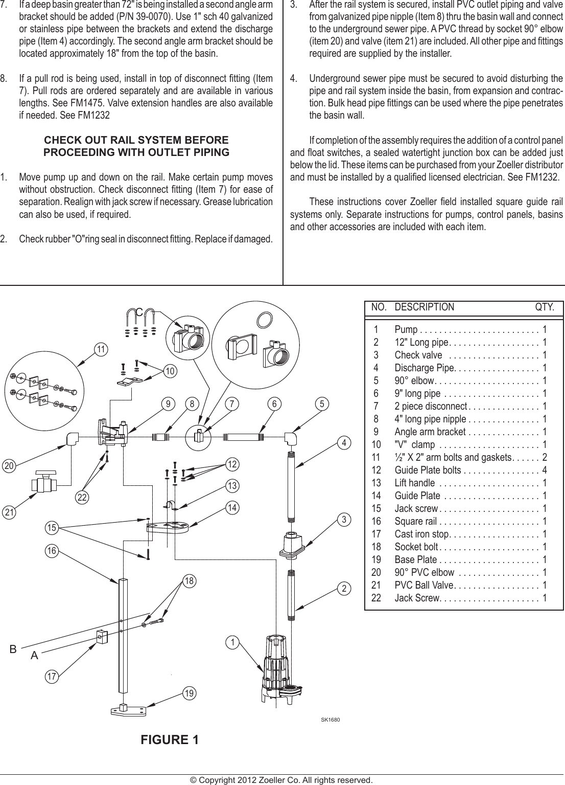 537470 2 Zoeller Square Guide Rail System Installation Instructions ...