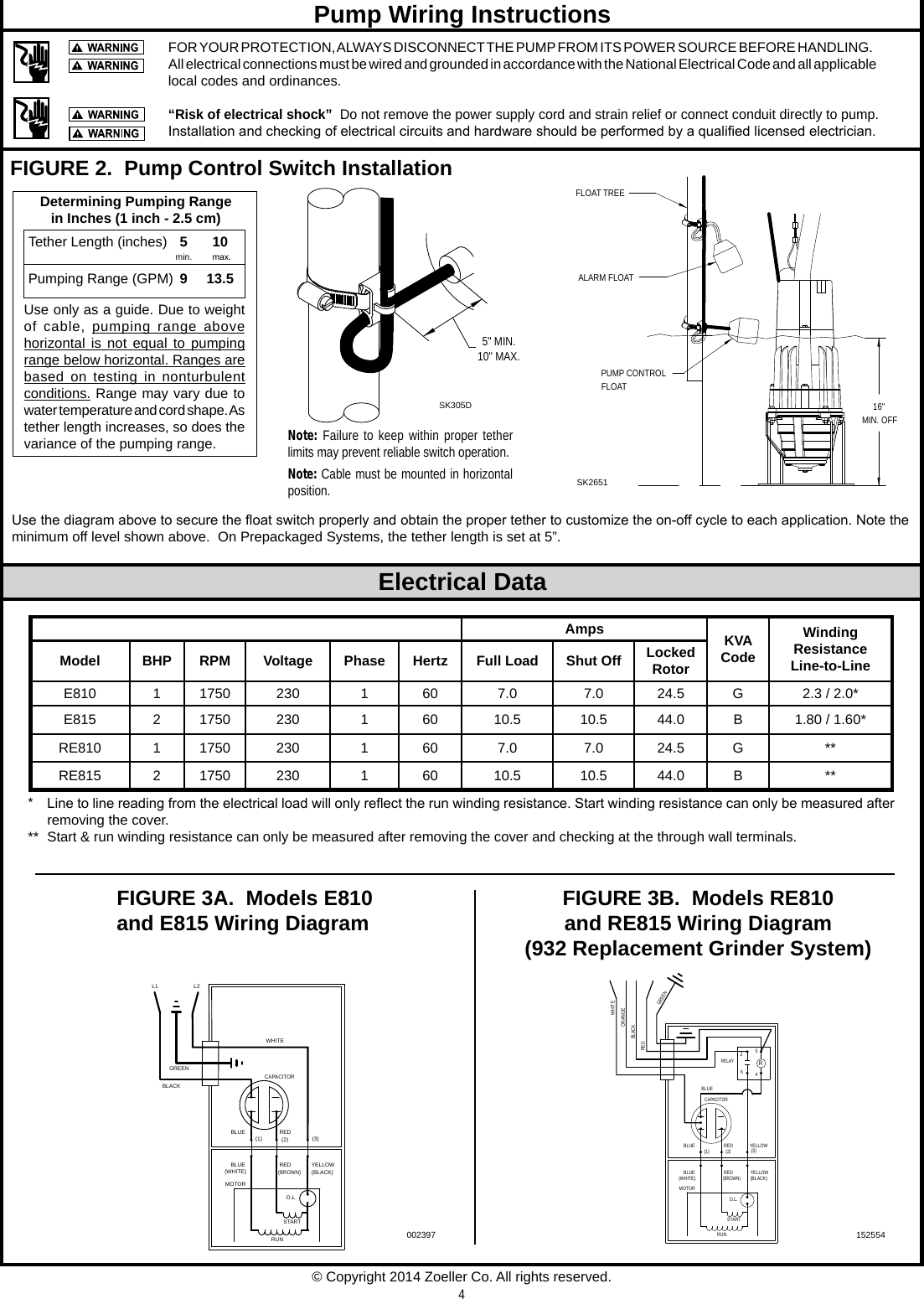 Page 4 of 8 - 537474 3 Zoeller E815 Grinder Pump Owners Manual User