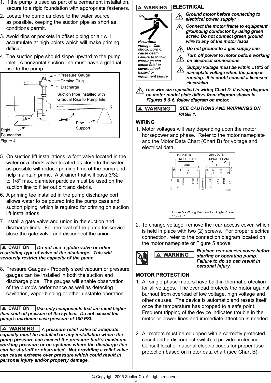 Page 6 of 8 - 537476 2 Zoeller 300 Series Centrifugal Pump Installation Instructions Fm2100-300 End Suction User Manual