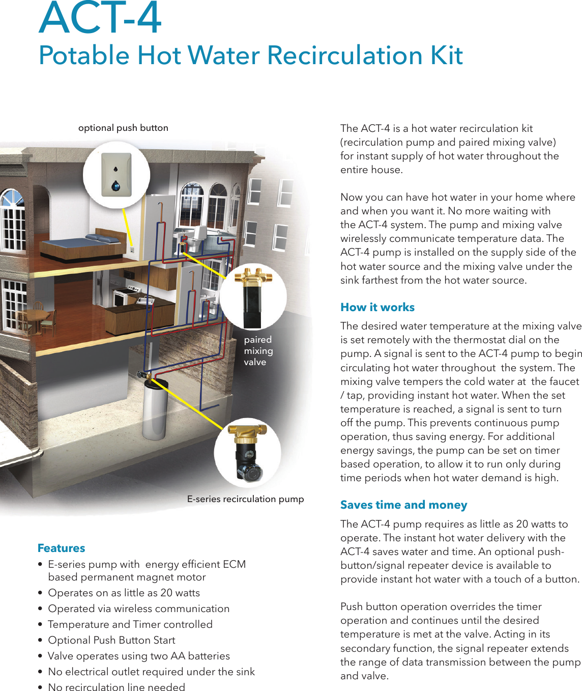 537569 1 Laing Act 4 Recirculator Pump Kit Brochure User Manual