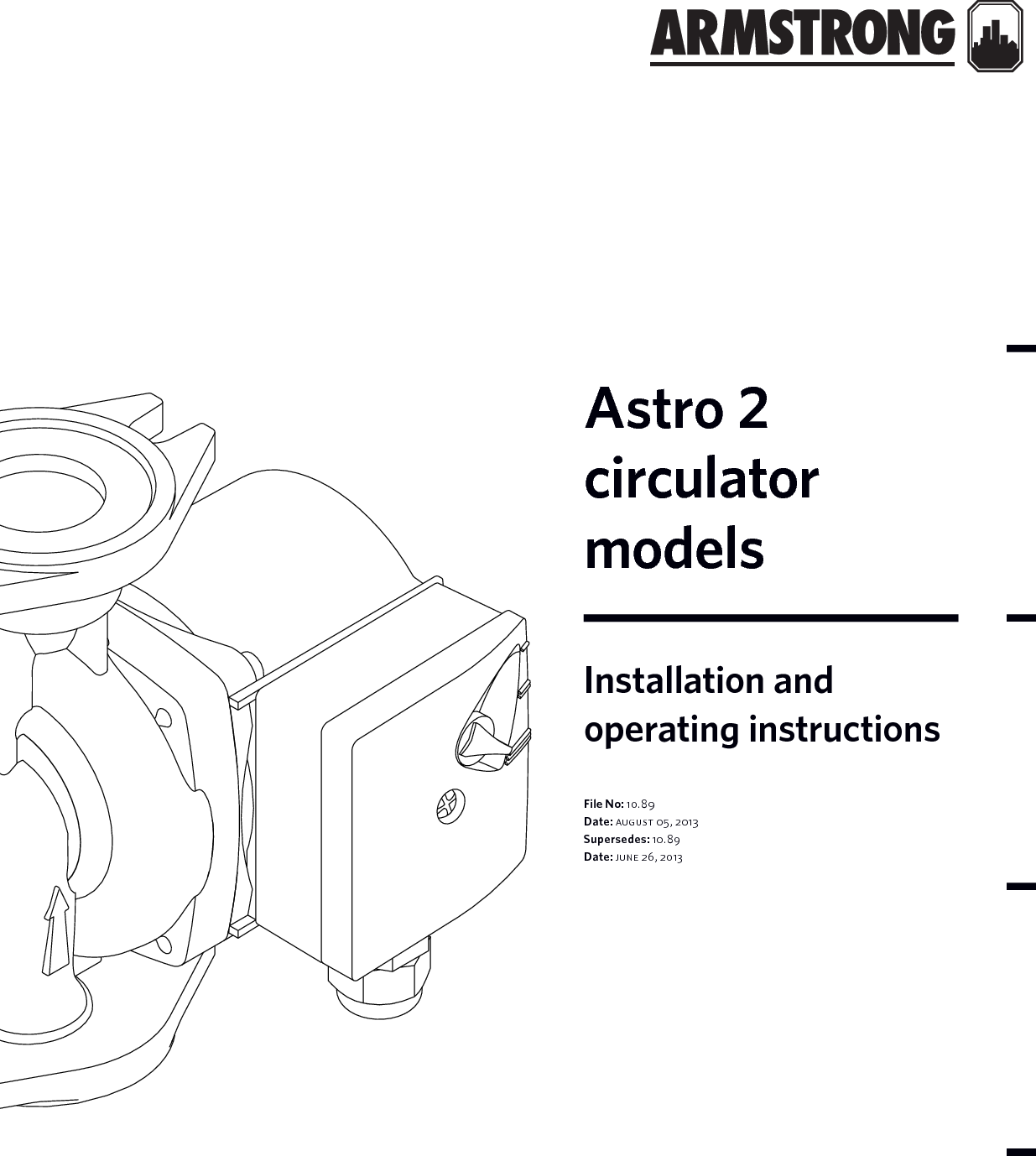 Page 2 of 8 - 537643 3 Armstrong Astro 2 Series Circulator Installation Instructions User Manual