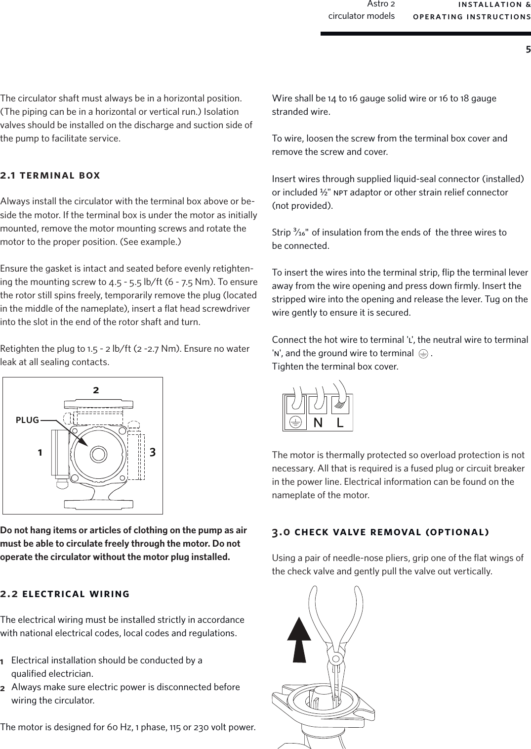 Page 5 of 8 - 537643 3 Armstrong Astro 2 Series Circulator Installation Instructions User Manual