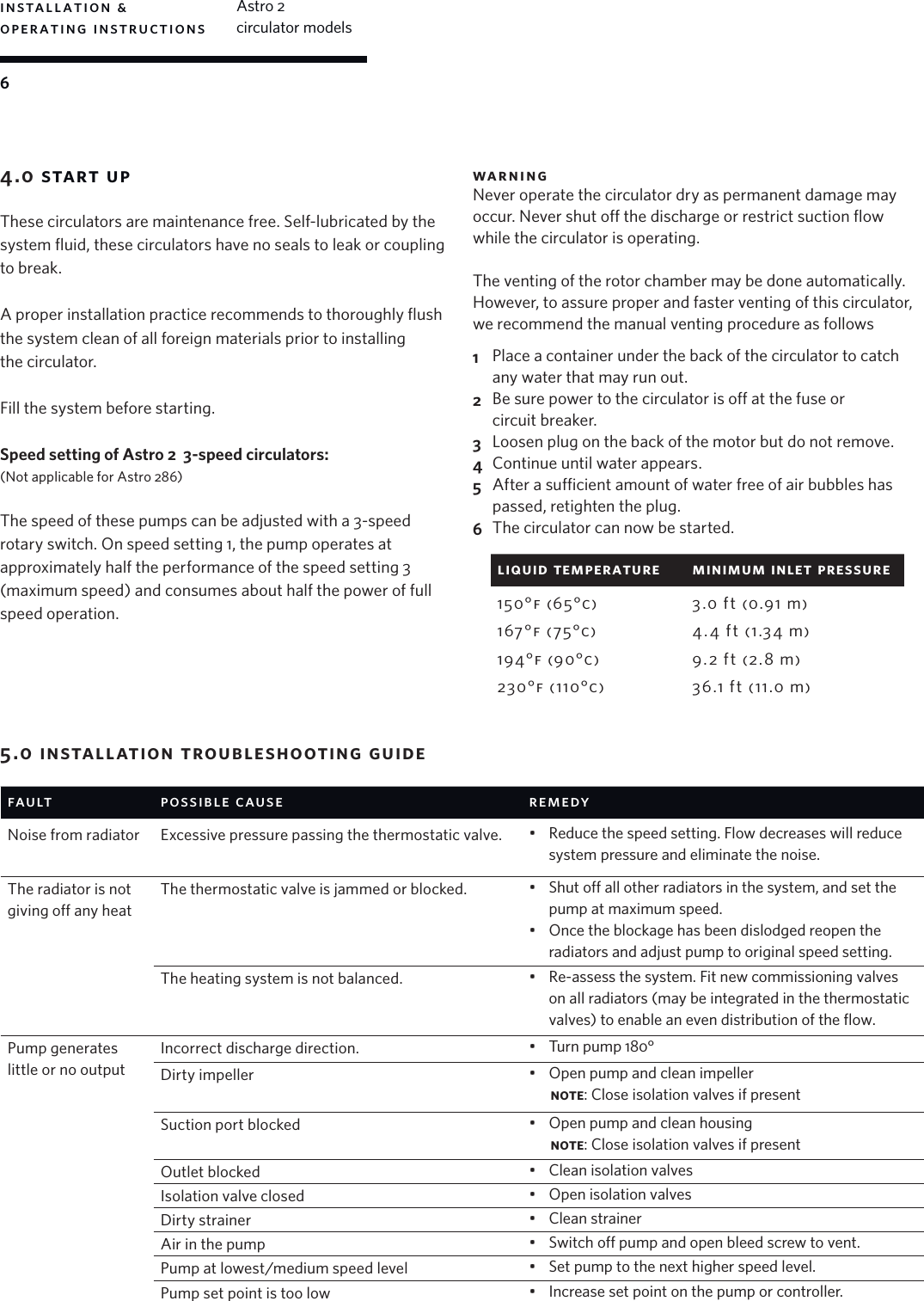 Page 6 of 8 - 537643 3 Armstrong Astro 2 Series Circulator Installation Instructions User Manual