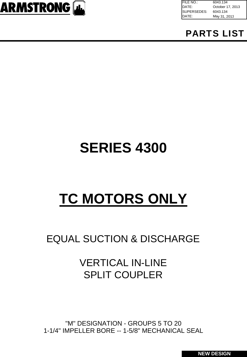 537835 3 Armstrong 4300 M Series Repair Parts 6043.134_4300M_TC_Part