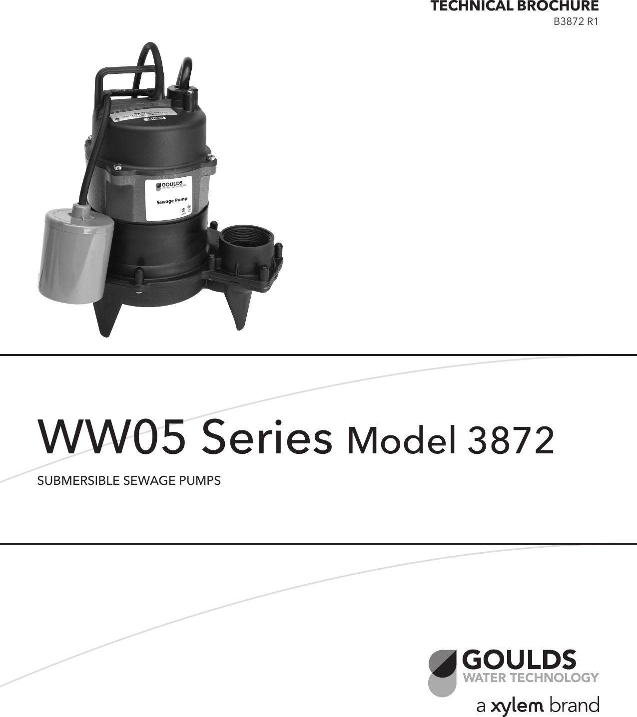 Page 1 of 4 - 538082 1 Goulds WW05 Series Submersible Sewage Pump Brochure