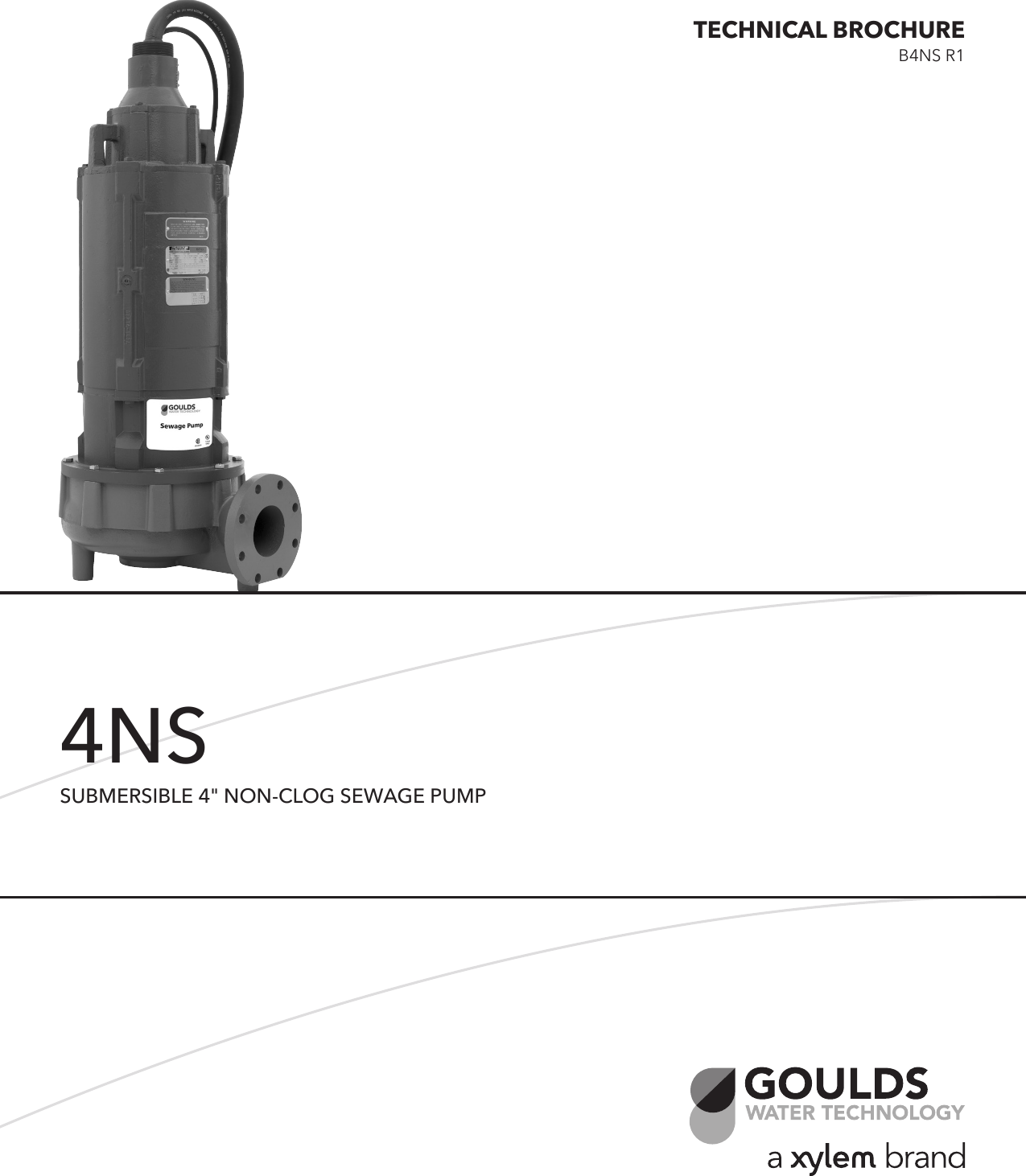 Page 1 of 4 - 538277 1 Goulds 4NS Submersible Sewage Pump Brochure
