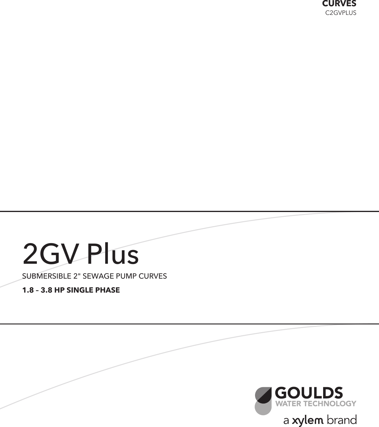 Page 1 of 8 - 538399 6 Goulds 2 GV Plus Vortex Wastwater Pumps, Single Phase, Performance Curves